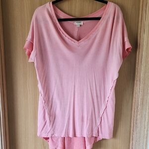 Umgee Light Pink Short Sleeve Tee